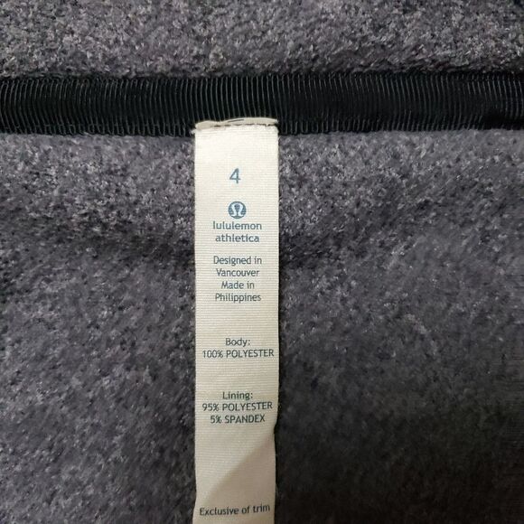 Lululemon Grey Fleece Moto Jacket Size 4 - Picture 6 of 13